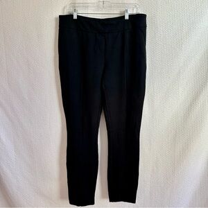 Hilary Radley Women's Ponte Black Trouser Pants Size: Large